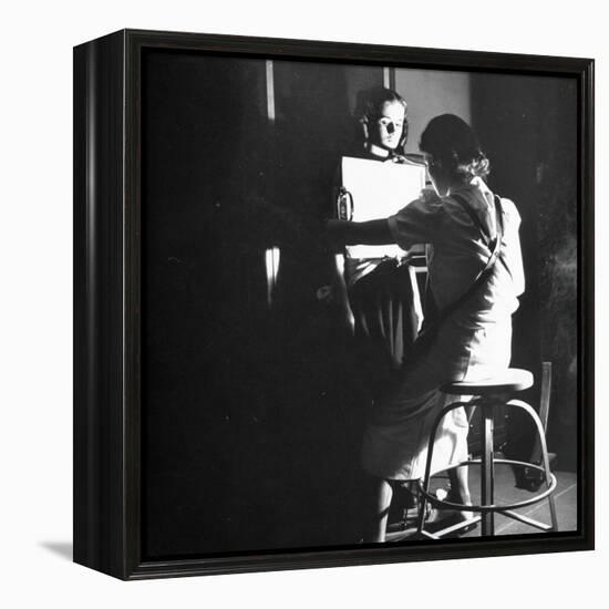 Girl Getting an X-Ray at the Irvington Home for Rheumatic Fever-Hansel Mieth-Framed Premier Image Canvas