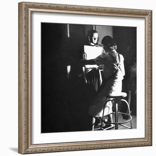 Girl Getting an X-Ray at the Irvington Home for Rheumatic Fever-Hansel Mieth-Framed Photographic Print