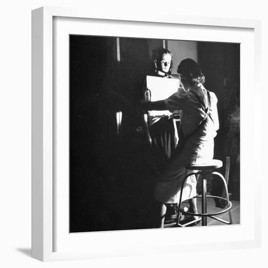 Girl Getting an X-Ray at the Irvington Home for Rheumatic Fever-Hansel Mieth-Framed Photographic Print