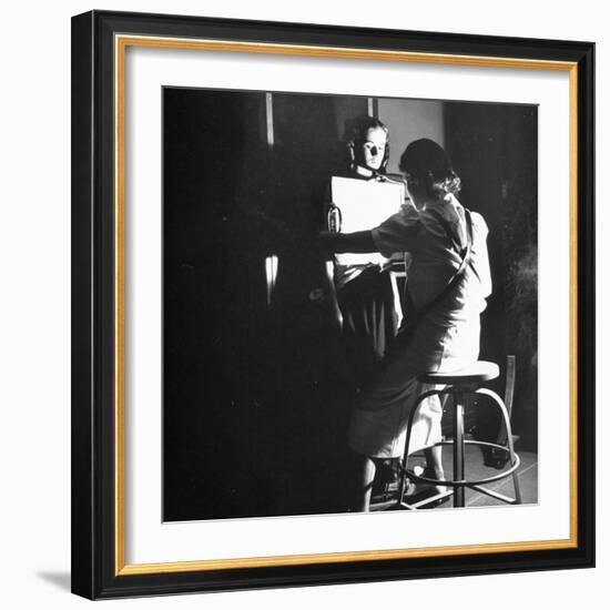 Girl Getting an X-Ray at the Irvington Home for Rheumatic Fever-Hansel Mieth-Framed Photographic Print