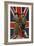 Girl Guide and Boy Scout Saluting in Front of the Union Flag-null-Framed Photographic Print