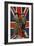 Girl Guide and Boy Scout Saluting in Front of the Union Flag-null-Framed Photographic Print