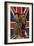 Girl Guide and Boy Scout Saluting in Front of the Union Flag-null-Framed Photographic Print