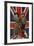 Girl Guide and Boy Scout Saluting in Front of the Union Flag-null-Framed Photographic Print