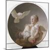 Girl Holding a Dove-Jean-Honoré Fragonard-Mounted Giclee Print