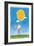 Girl holding a sun balloon-Harry Briggs-Framed Giclee Print