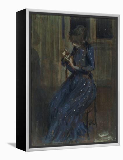 Girl in a Blue Dress-Philip Wilson Steer-Framed Premier Image Canvas