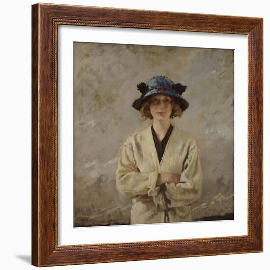 Girl in a Blue Hat, 1912-Sir William Orpen-Framed Giclee Print