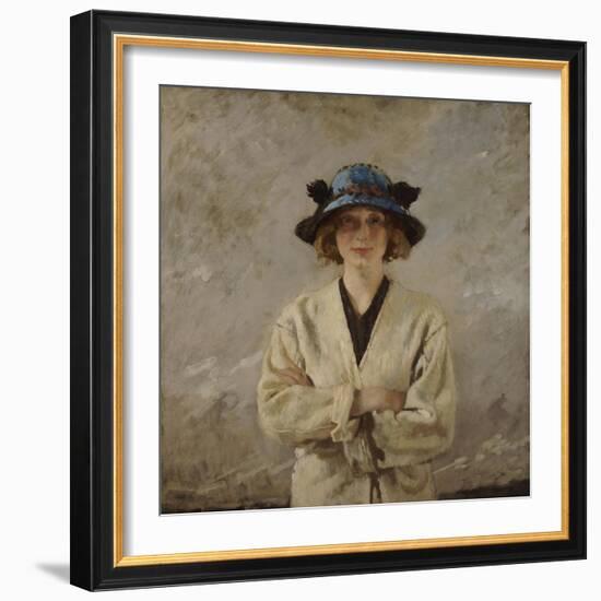 Girl in a Blue Hat, 1912-Sir William Orpen-Framed Giclee Print