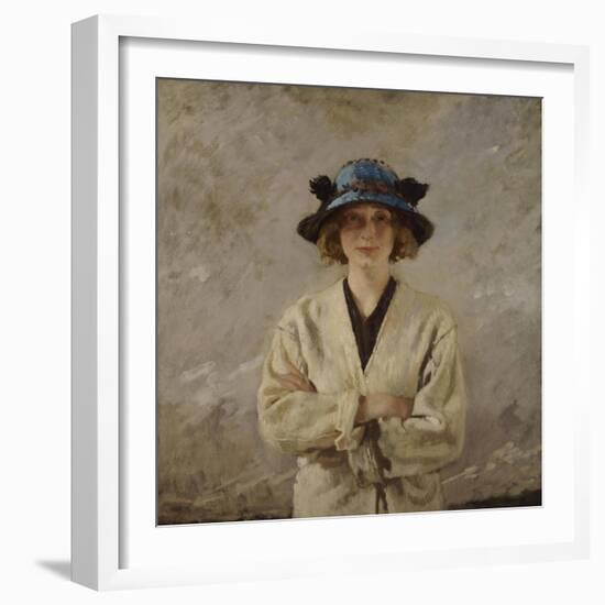 Girl in a Blue Hat, 1912-Sir William Orpen-Framed Giclee Print