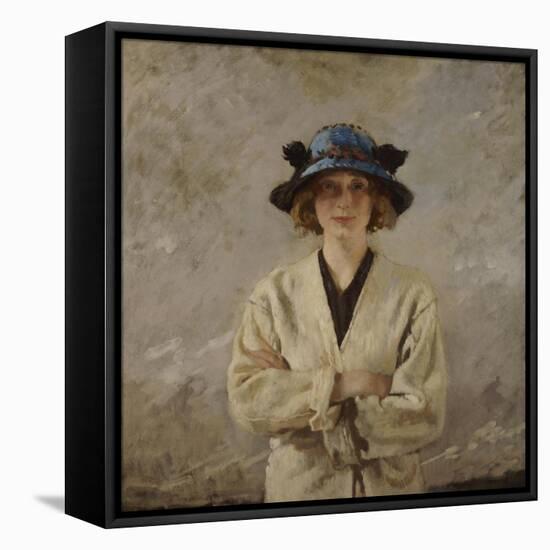 Girl in a Blue Hat, 1912-Sir William Orpen-Framed Premier Image Canvas