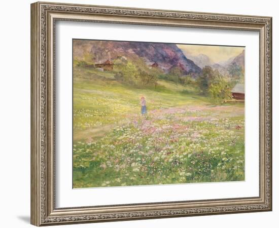 Girl in a Field of Poppies-John MacWhirter-Framed Giclee Print