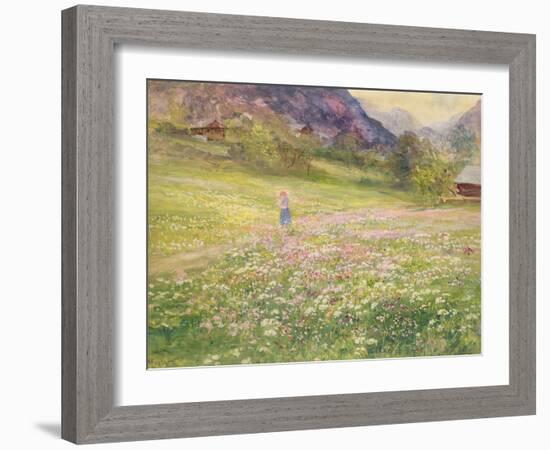 Girl in a Field of Poppies-John MacWhirter-Framed Giclee Print