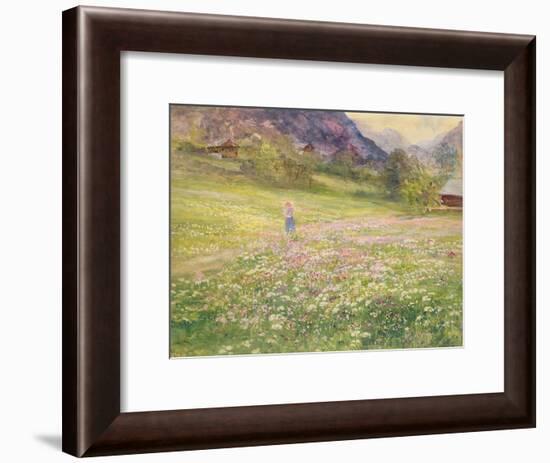 Girl in a Field of Poppies-John MacWhirter-Framed Giclee Print