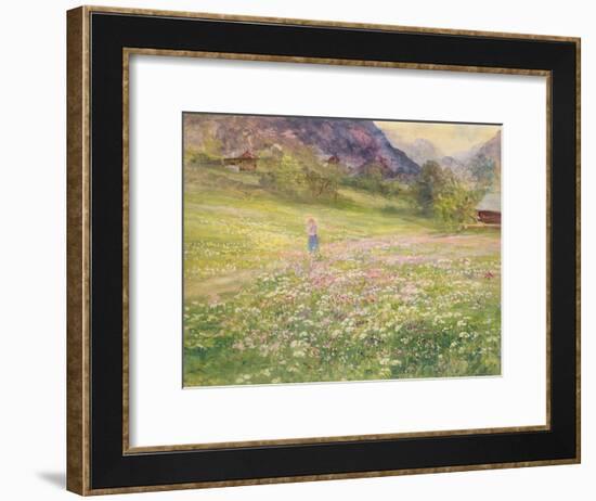 Girl in a Field of Poppies-John MacWhirter-Framed Giclee Print