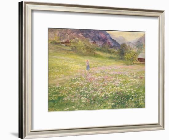 Girl in a Field of Poppies-John MacWhirter-Framed Giclee Print