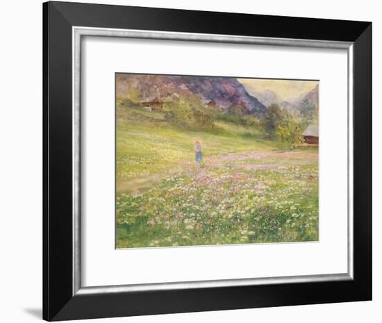 Girl in a Field of Poppies-John MacWhirter-Framed Giclee Print