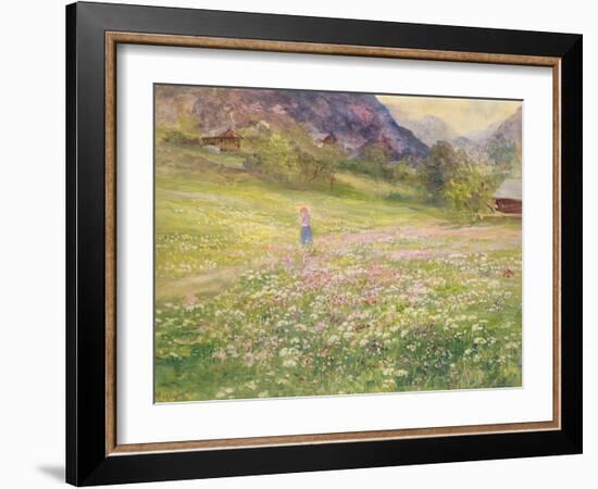 Girl in a Field of Poppies-John MacWhirter-Framed Giclee Print