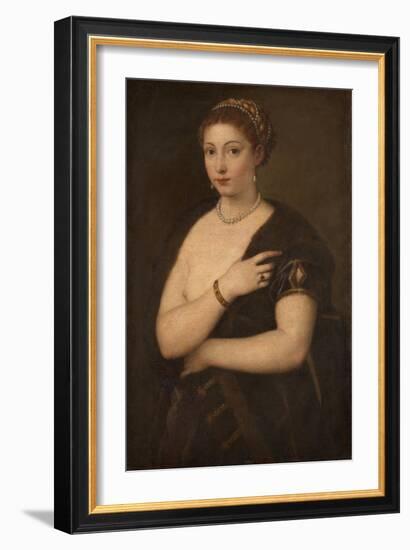 Girl in a Fur, C.1535-Titian (Tiziano Vecelli)-Framed Giclee Print