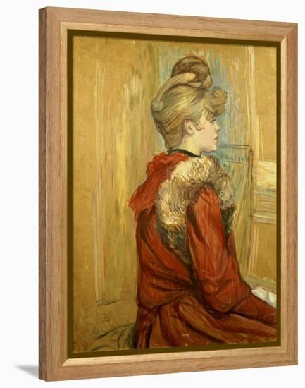 Girl in a Fur, Miss Jeanne Fountain, 1891-Henri de Toulouse-Lautrec-Framed Premier Image Canvas