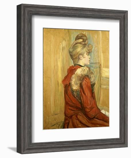 Girl in a Fur, Miss Jeanne Fountain, 1891-Henri de Toulouse-Lautrec-Framed Giclee Print