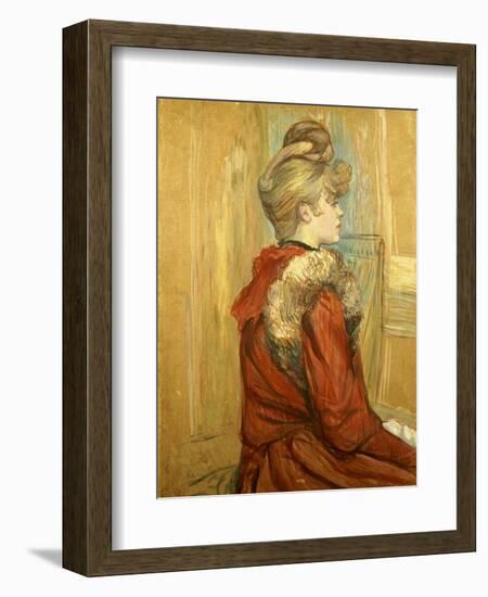 Girl in a Fur, Miss Jeanne Fountain, 1891-Henri de Toulouse-Lautrec-Framed Giclee Print