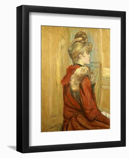 Girl in a Fur, Miss Jeanne Fountain, 1891-Henri de Toulouse-Lautrec-Framed Giclee Print