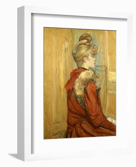 Girl in a Fur, Miss Jeanne Fountain, 1891-Henri de Toulouse-Lautrec-Framed Giclee Print