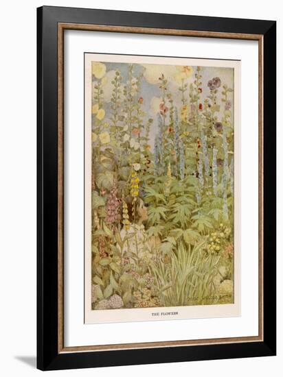 Girl in a Garden 1905-null-Framed Art Print