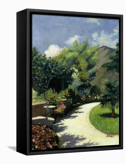 Girl in a Garden, C. 1925-Henri Lebasque-Framed Premier Image Canvas