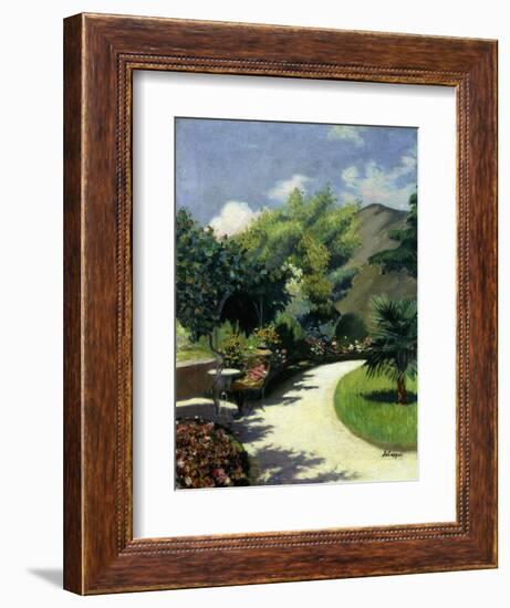 Girl in a Garden, C. 1925-Henri Lebasque-Framed Giclee Print