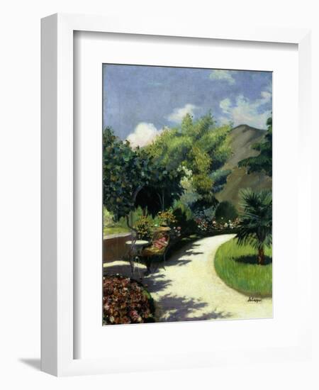 Girl in a Garden, C. 1925-Henri Lebasque-Framed Giclee Print