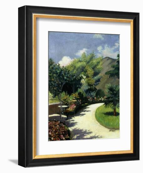 Girl in a Garden, C. 1925-Henri Lebasque-Framed Giclee Print