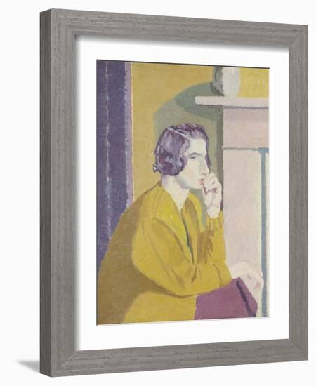 Girl in a Yellow Cardigan-Malcolm Drummond-Framed Giclee Print