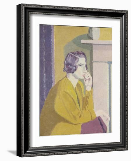 Girl in a Yellow Cardigan-Malcolm Drummond-Framed Giclee Print