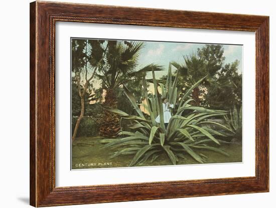 Girl in Agave-null-Framed Art Print