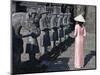 Girl in Ao Dai (Traditional Vietnamese Long Dress) and Conical Hat, Tomb of King Khai Dinh, Vietnam-Keren Su-Mounted Photographic Print