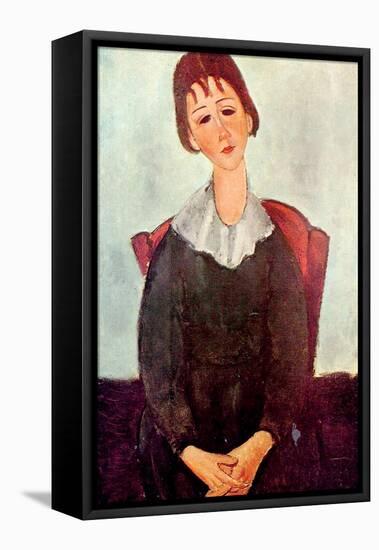Girl in Black, 1918-Amedeo Modigliani-Framed Premier Image Canvas