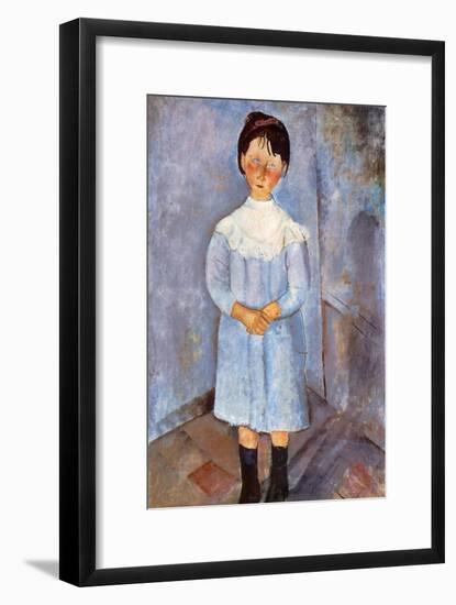 Girl in Blue, 1918-Amedeo Modigliani-Framed Giclee Print