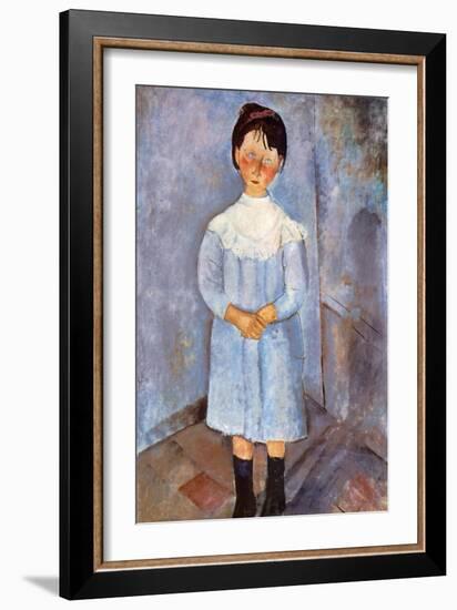 Girl in Blue, 1918-Amedeo Modigliani-Framed Giclee Print