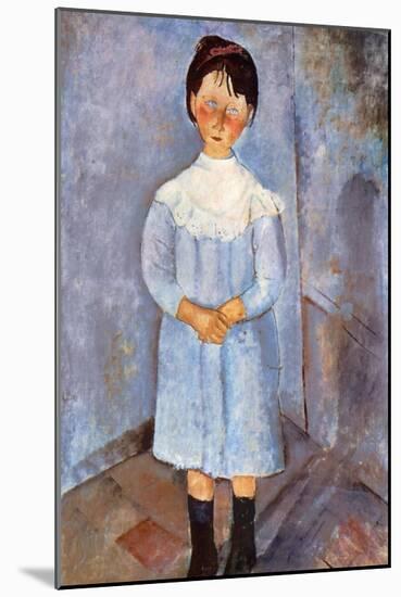 Girl in Blue, 1918-Amedeo Modigliani-Mounted Giclee Print