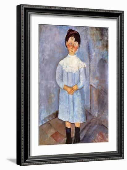 Girl in Blue, 1918-Amedeo Modigliani-Framed Giclee Print