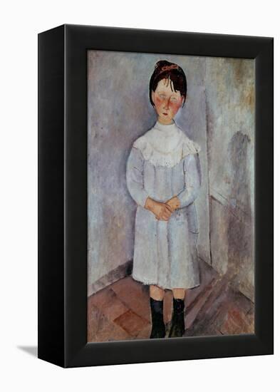 Girl in Blue by Amedeo Modigliani-null-Framed Premier Image Canvas