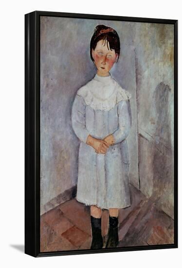 Girl in Blue by Amedeo Modigliani-null-Framed Premier Image Canvas