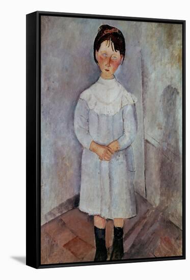 Girl in Blue by Amedeo Modigliani-null-Framed Premier Image Canvas