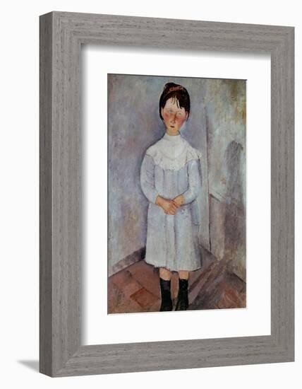 Girl in Blue by Amedeo Modigliani-null-Framed Photographic Print