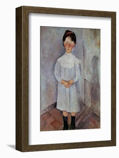 Girl in Blue by Amedeo Modigliani-null-Framed Photographic Print