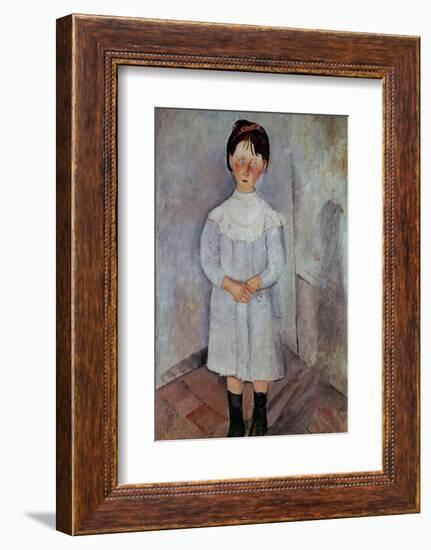 Girl in Blue by Amedeo Modigliani-null-Framed Photographic Print