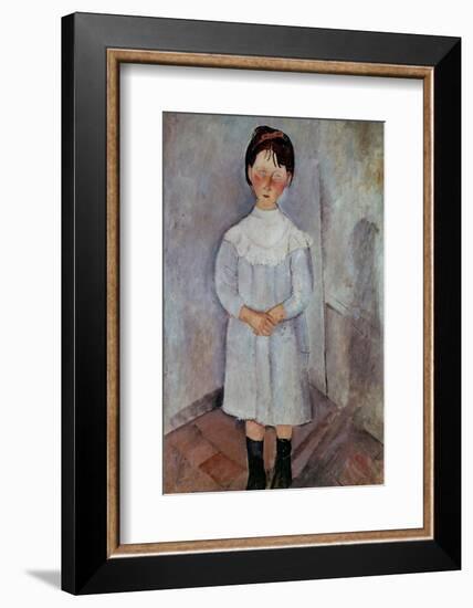 Girl in Blue by Amedeo Modigliani-null-Framed Photographic Print