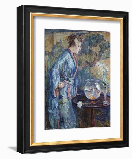 Girl in Blue Kimono, 1911-Soren Emil Carlsen-Framed Giclee Print